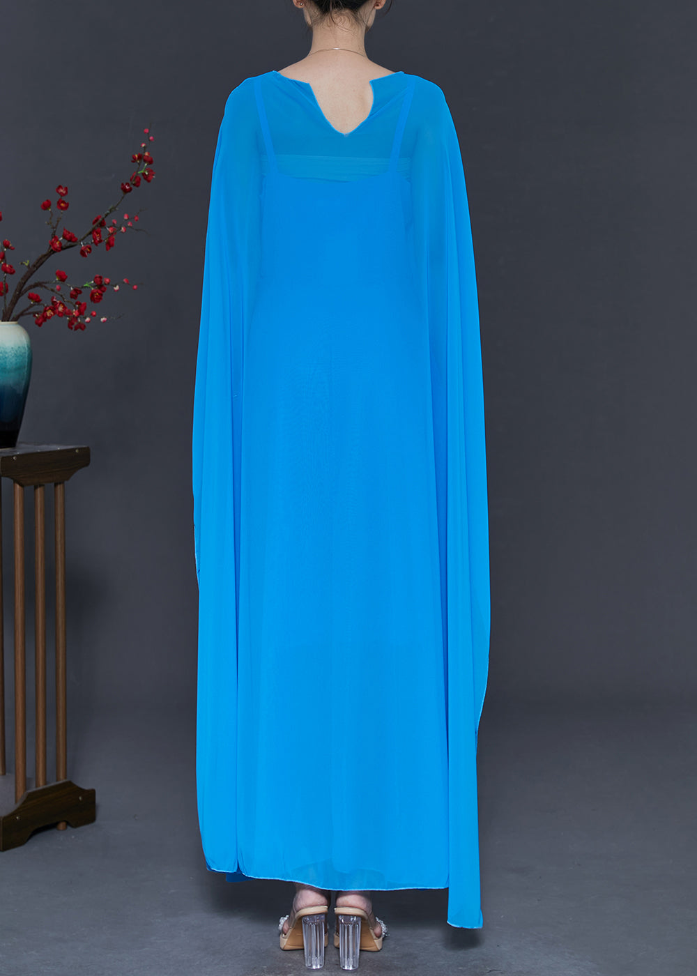 Blue Original Design Chiffon Two Pieces Set Spring