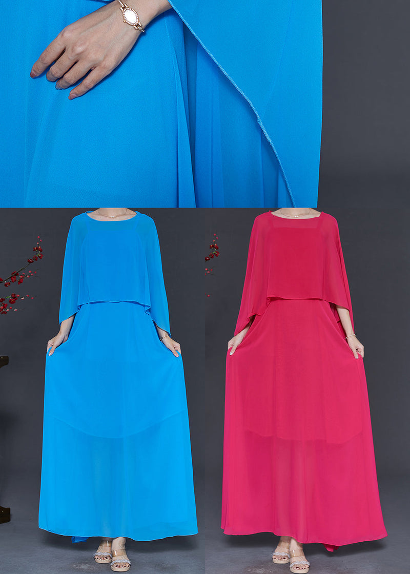 Blue Original Design Chiffon Two Pieces Set Spring