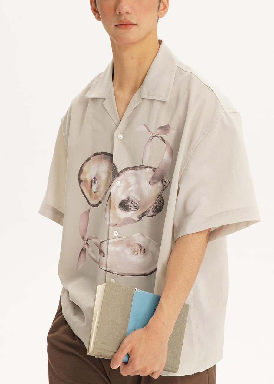 Button Print Cotton Shirts Summer
