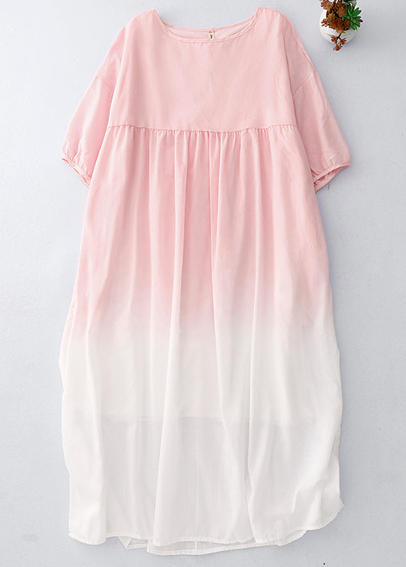 Gradient Color Oversized Cotton Beach Dess Summer