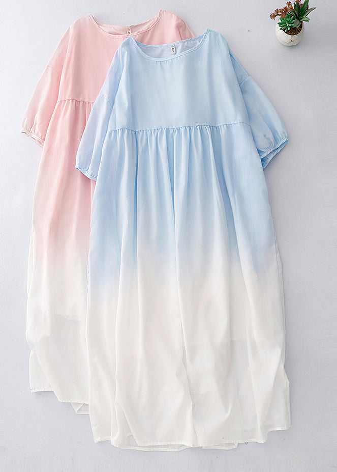 Gradient Color Oversized Cotton Beach Dess Summer