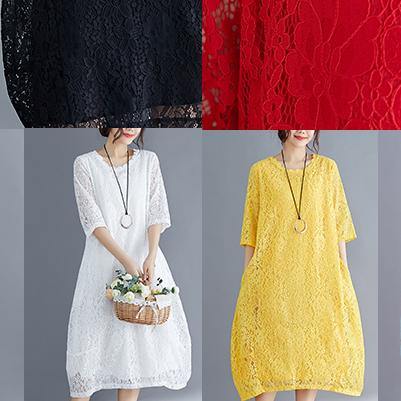 Half Sleeve O Neck Cotton Tunics Stylish Inspiration White Maxi Dresses Summer