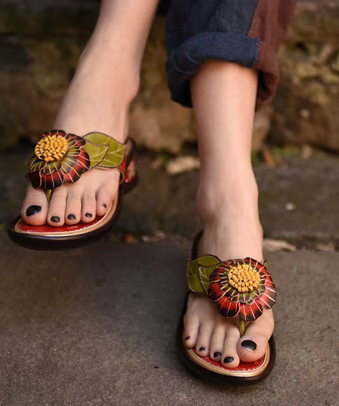 Handmade High Wedge Heels Flip Flops