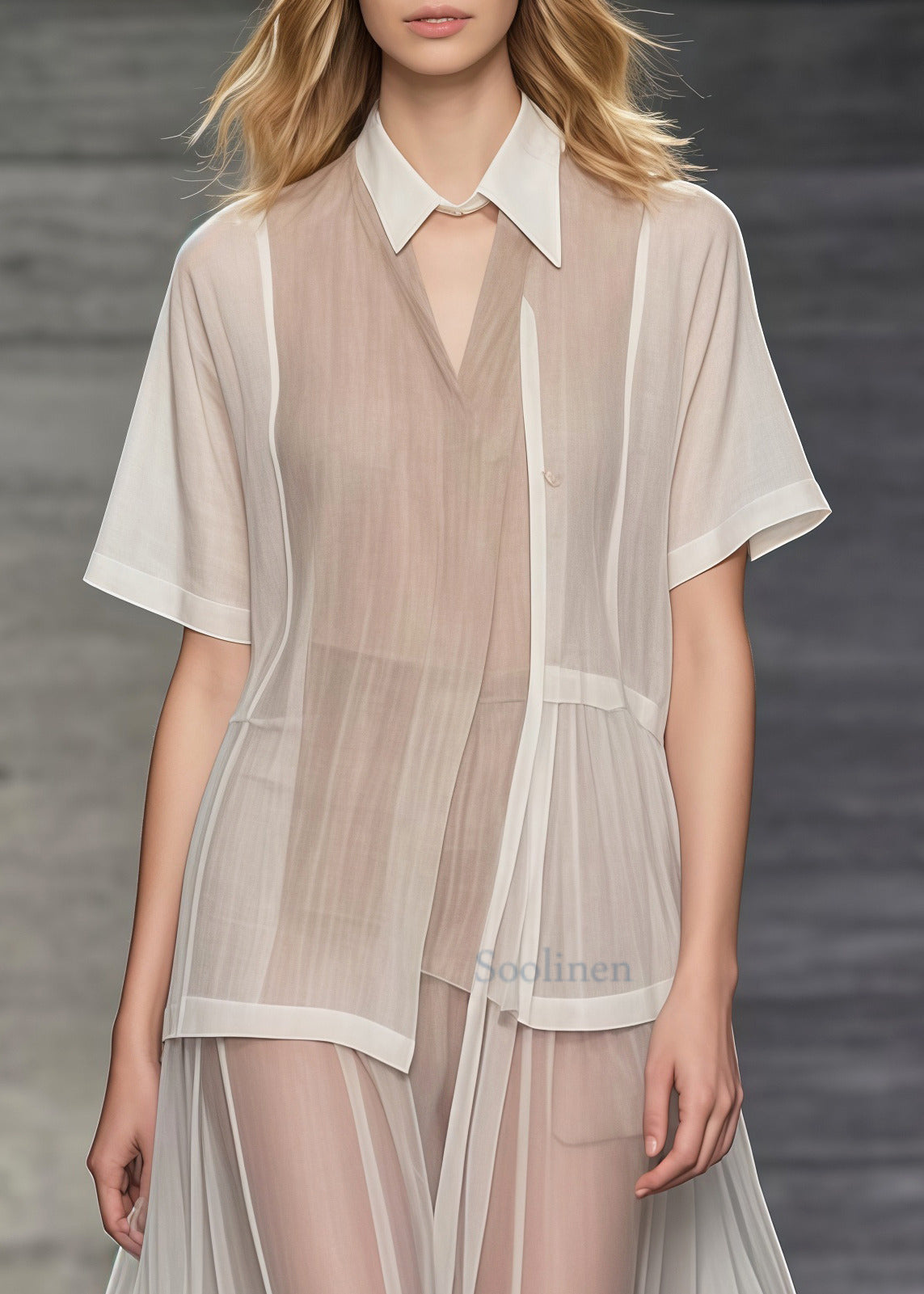 Khaki Asymmetrical Patchwork Tulle Robe Dresses Summer