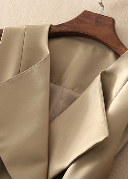 Khaki Peter Pan Collar Bow Dress Sleeveless