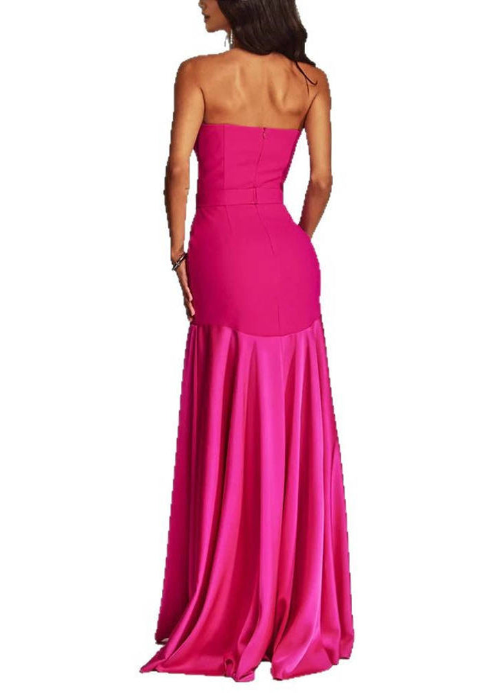 Orange Strapless Patchwork Party Evening Dresses Summer