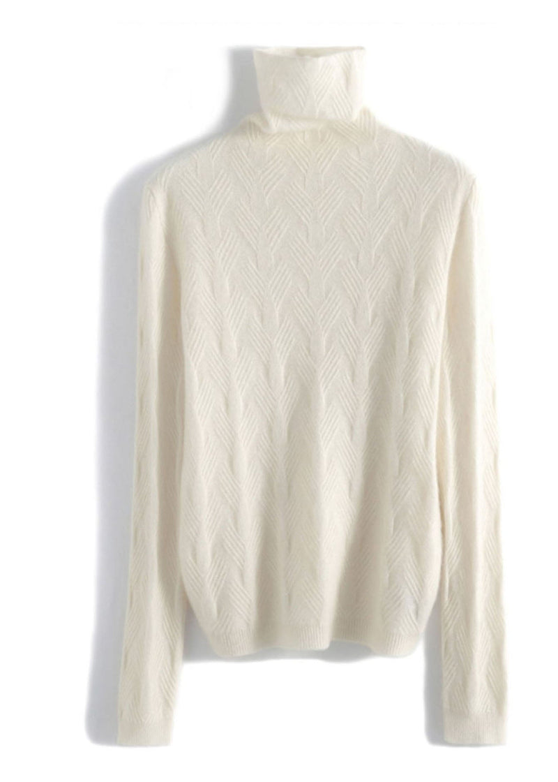 Pink Turtle Neck Thick Wool Knit Top Winter