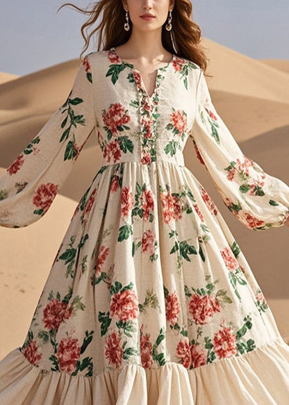 Red Cotton Party Dress Exra Large Hem Spring