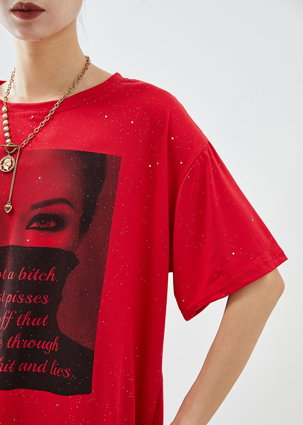 Red Letter Print Zircon Cotton Tanks Summer