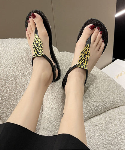 Style Black Flat Flip Flops Sandals