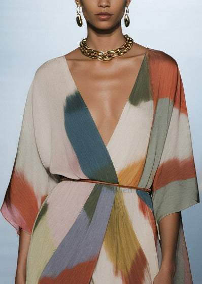 Tie Dye Draping Chiffon Loose Cardigan Summer