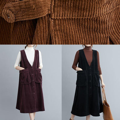 V Neck Sleeveless Spring Tunics Work Purple Art Dresses