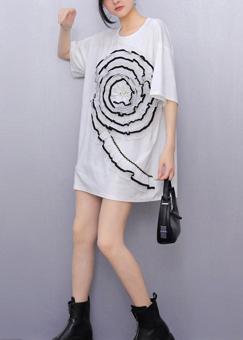 White Ruffled Decorated Cotton Tanks Summer