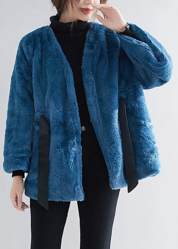 Blue Clothes for Work Drawstring Jackets