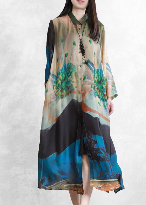 Blue Green Print Fine Outfit Outfits Button Down Cardigan