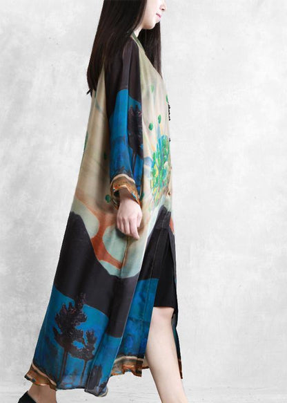 Blue Green Print Fine Outfit Outfits Button Down Cardigan