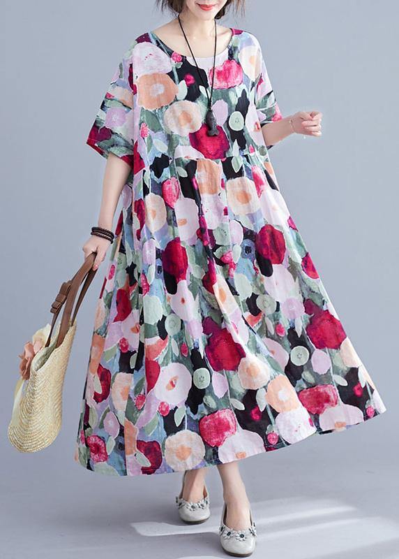 Long Dress Half Sleeve Cinched Maxi Summer Dresses