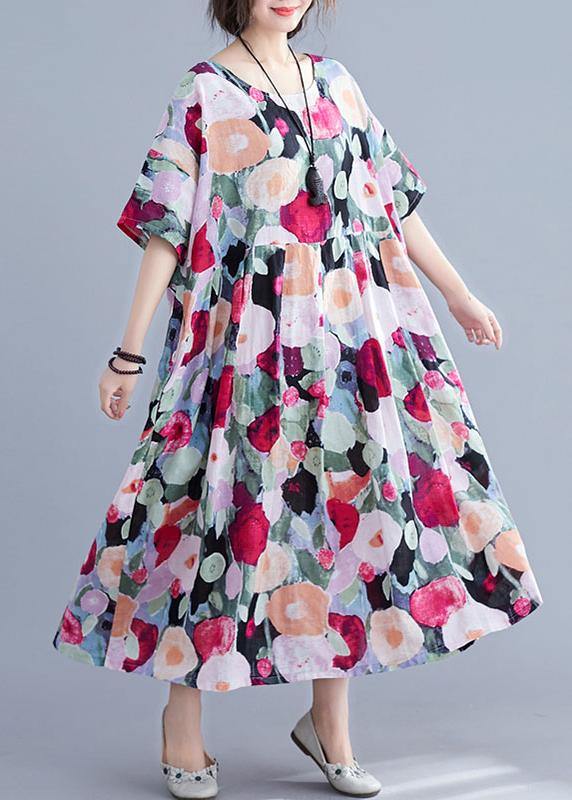 Long Dress Half Sleeve Cinched Maxi Summer Dresses