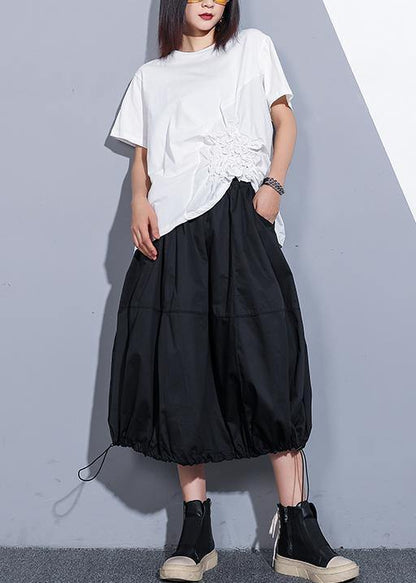O Neck Cinched Cotton Clothes for Design White Blouses Summer