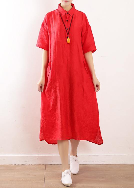 Side Open Wardrobes Design Red Maxi Dress Summer