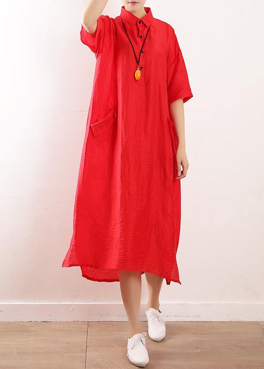 Side Open Wardrobes Design Red Maxi Dress Summer