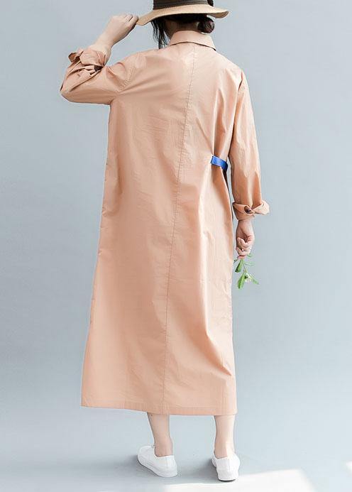 Side Open Cotton Long Shirts Ideas Nude Cotton Shirt Dress Fall