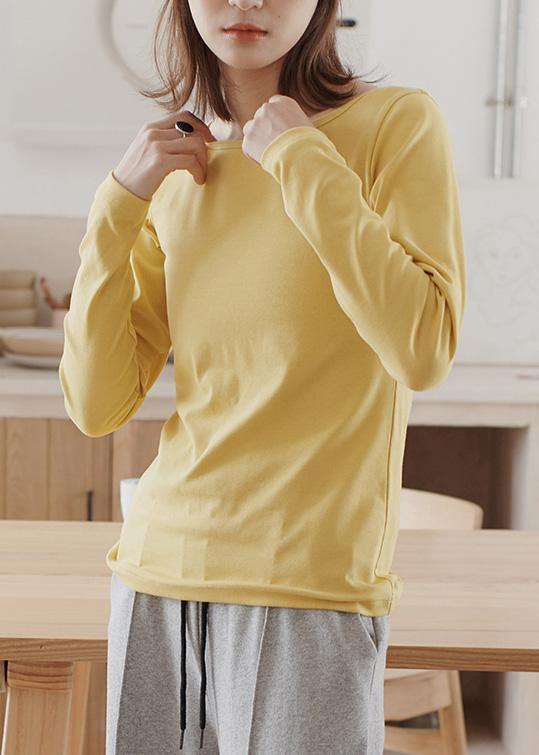 Bohemian wild cotton fall crane tops Work Outfits yellow blouses