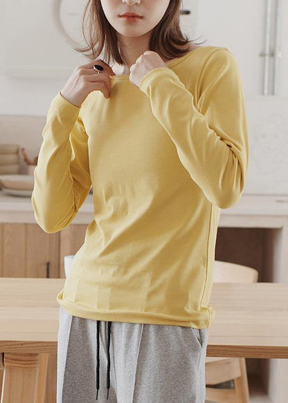 Bohemian wild cotton fall crane tops Work Outfits yellow blouses