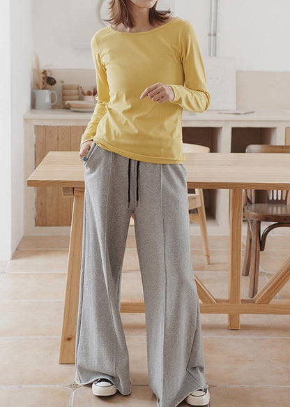 Bohemian wild cotton fall crane tops Work Outfits yellow blouses