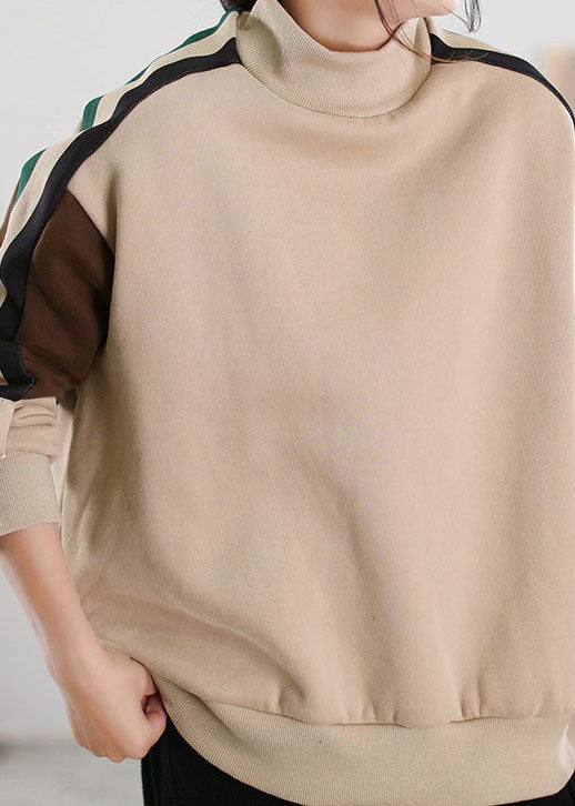 Black Patchwork Warm Fleece Sweatshirts Tracksuits Winter