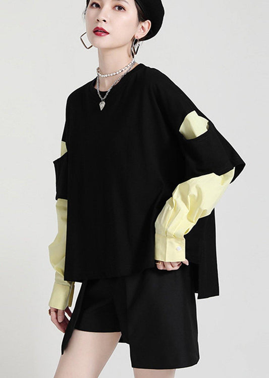 Boho Black low high design Sweatshirt