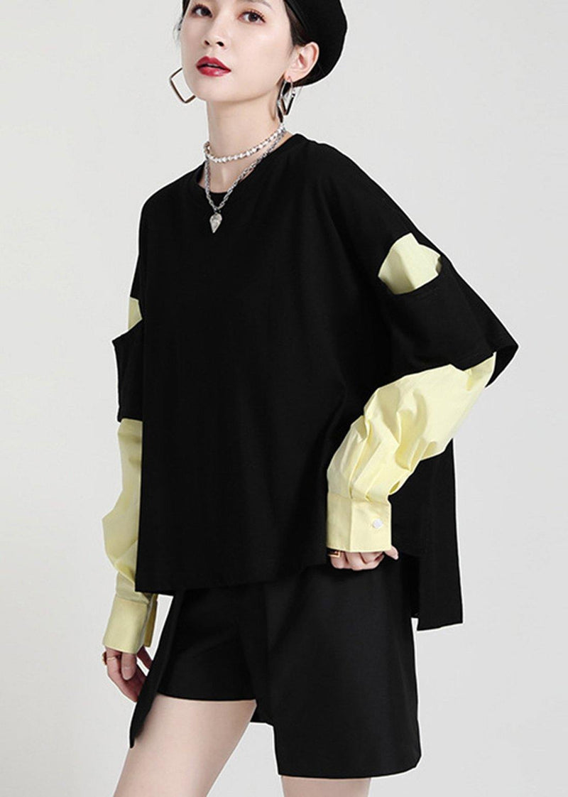 Black Low High Design Sweatshirt