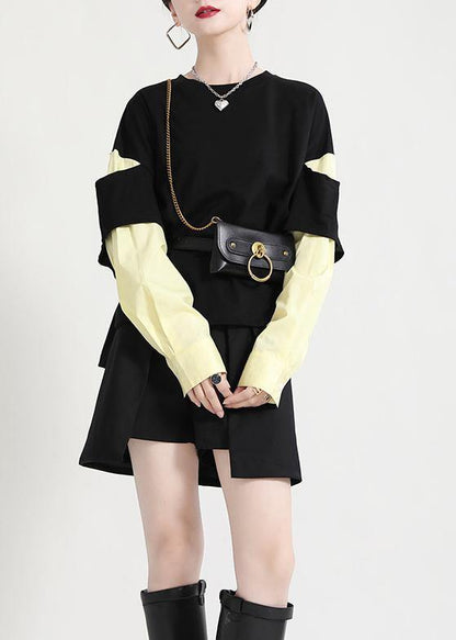 Boho Black low high design Sweatshirt