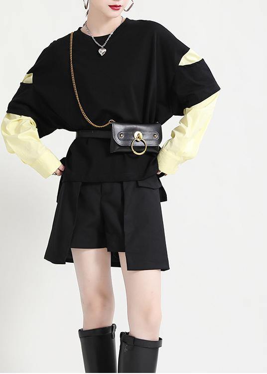 Black Low High Design Sweatshirt
