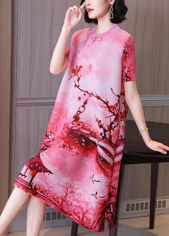 Blue Print Oriental Mid Dress Summer