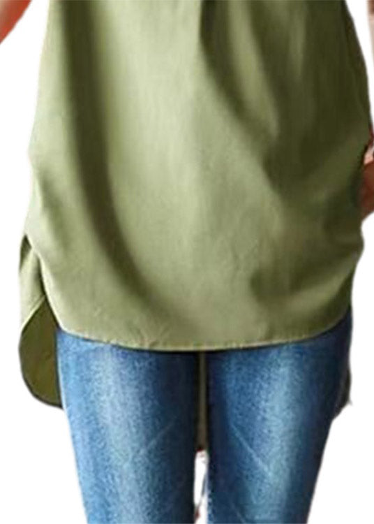 Caramel V Neck Chiffon T Shirt Short Sleeve