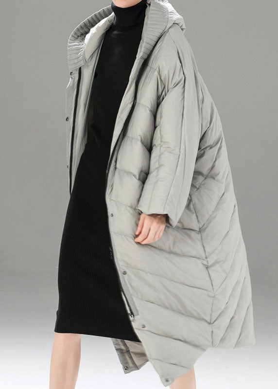 Caramel Zippered Pockets Winter Duck Down Winter Coats
