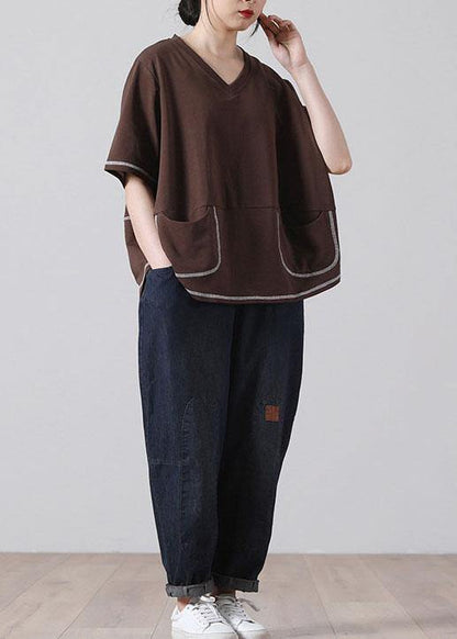Chocolate Pockets Cotton Short Sleeve Tee