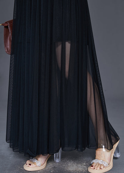 Colorblock Asymmetrical Patchwork Tulle Dress Spring