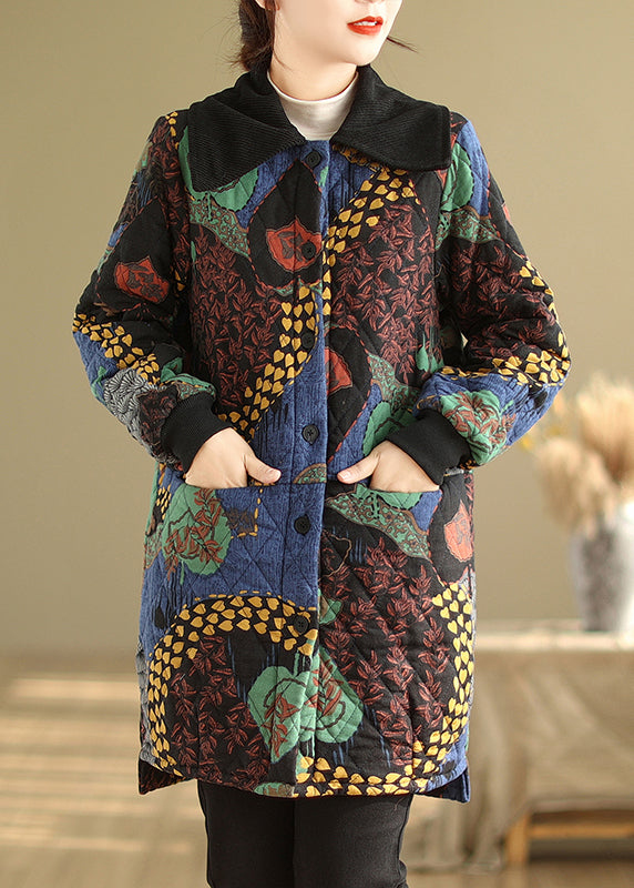 Pockets Thick Warm Fine Cotton Filled Coat Winter