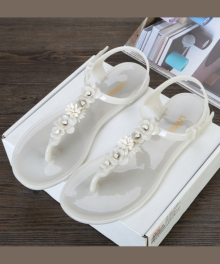 Green Splicing Beach Flip Flops Sandals