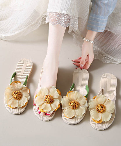 Green Splicing Flip Flops