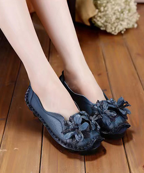 Retro Splicing Flats Yellow Faux Leather Soolinen Shoes-