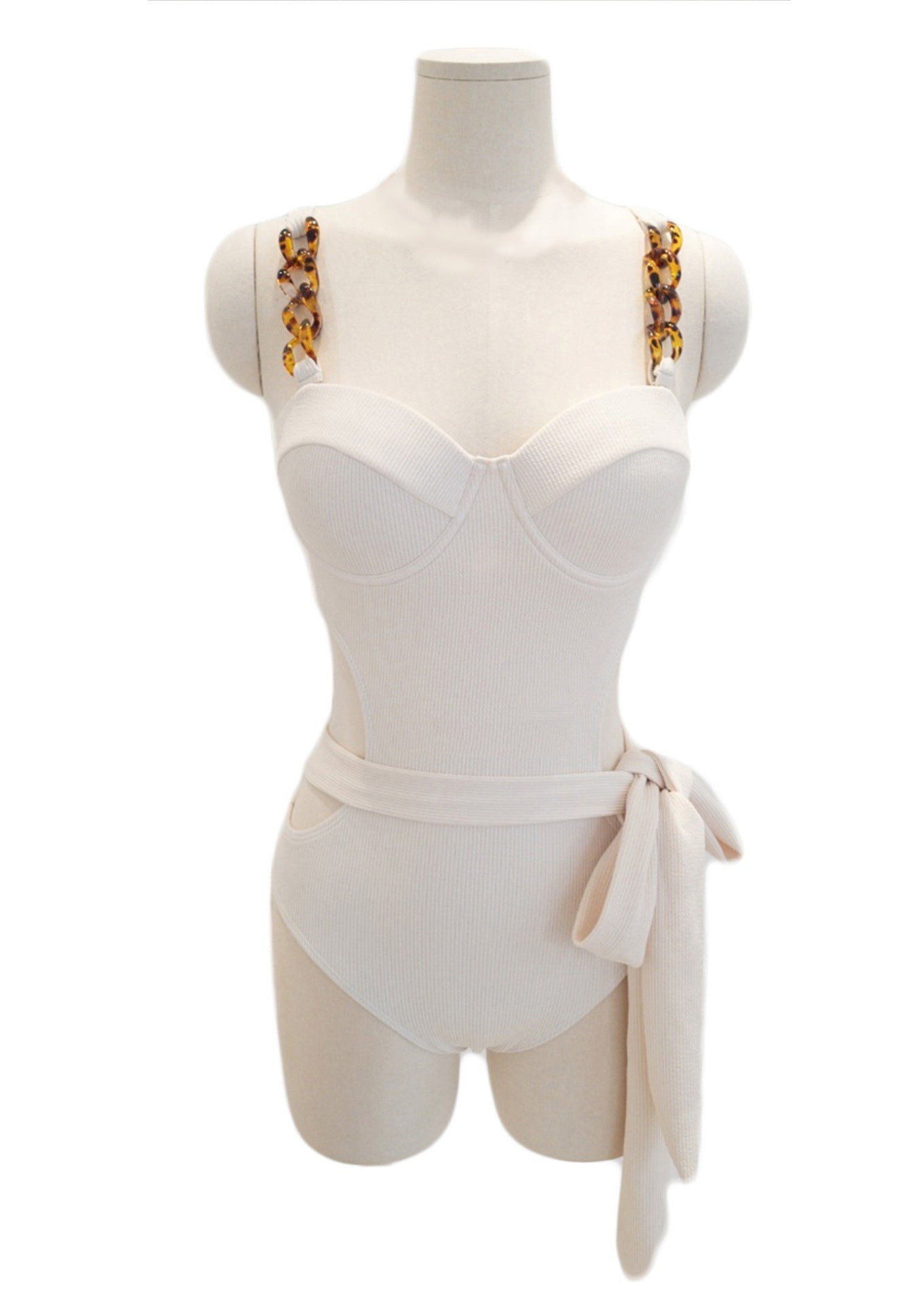 White Leopard Patchwork Cami Bodysuits