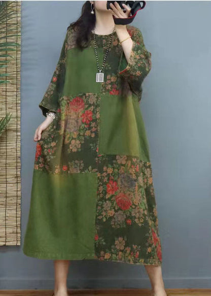 Red Hooded Patchwork Cotton Party Dress Winter