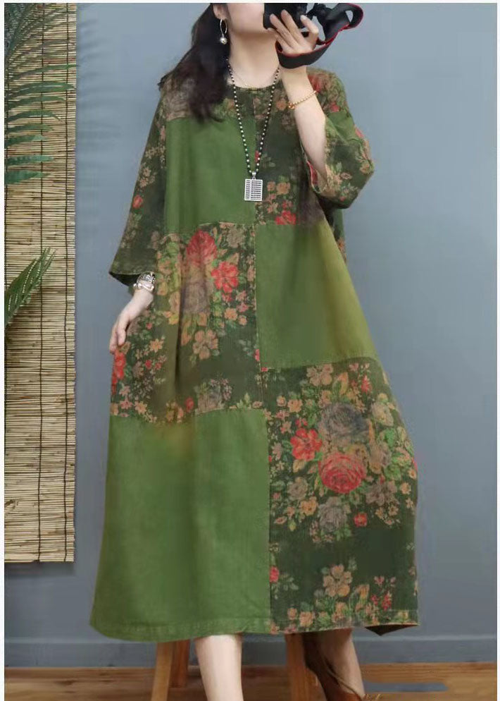 Red Hooded Patchwork Cotton Party Dress Winter