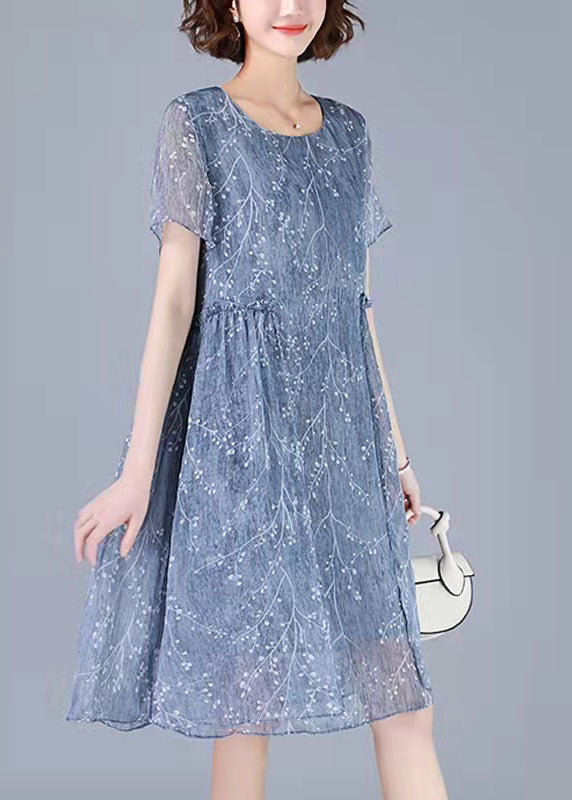 Pink Embroidery Chiffon Dress Patchwork Half Sleeve Two Piece Set Clothing