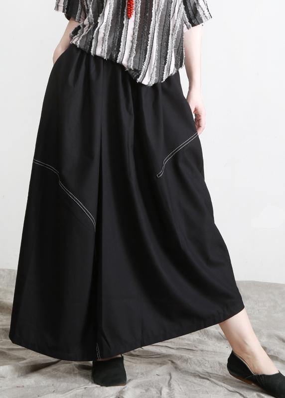 Boutique Black Pockets Asymmetrical Design Summer Skirts