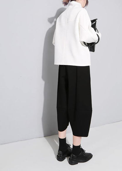 Boutique Black Lantern Wide Leg Crop Pants Spring