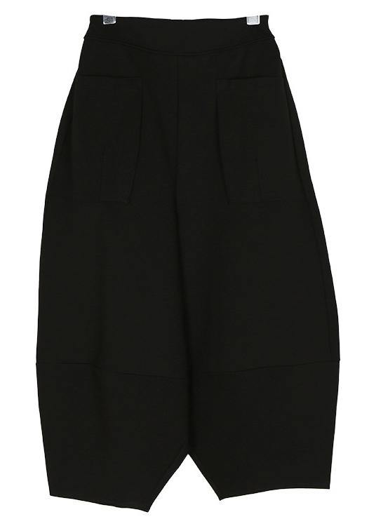 Boutique Black Lantern Wide Leg Crop Pants Spring